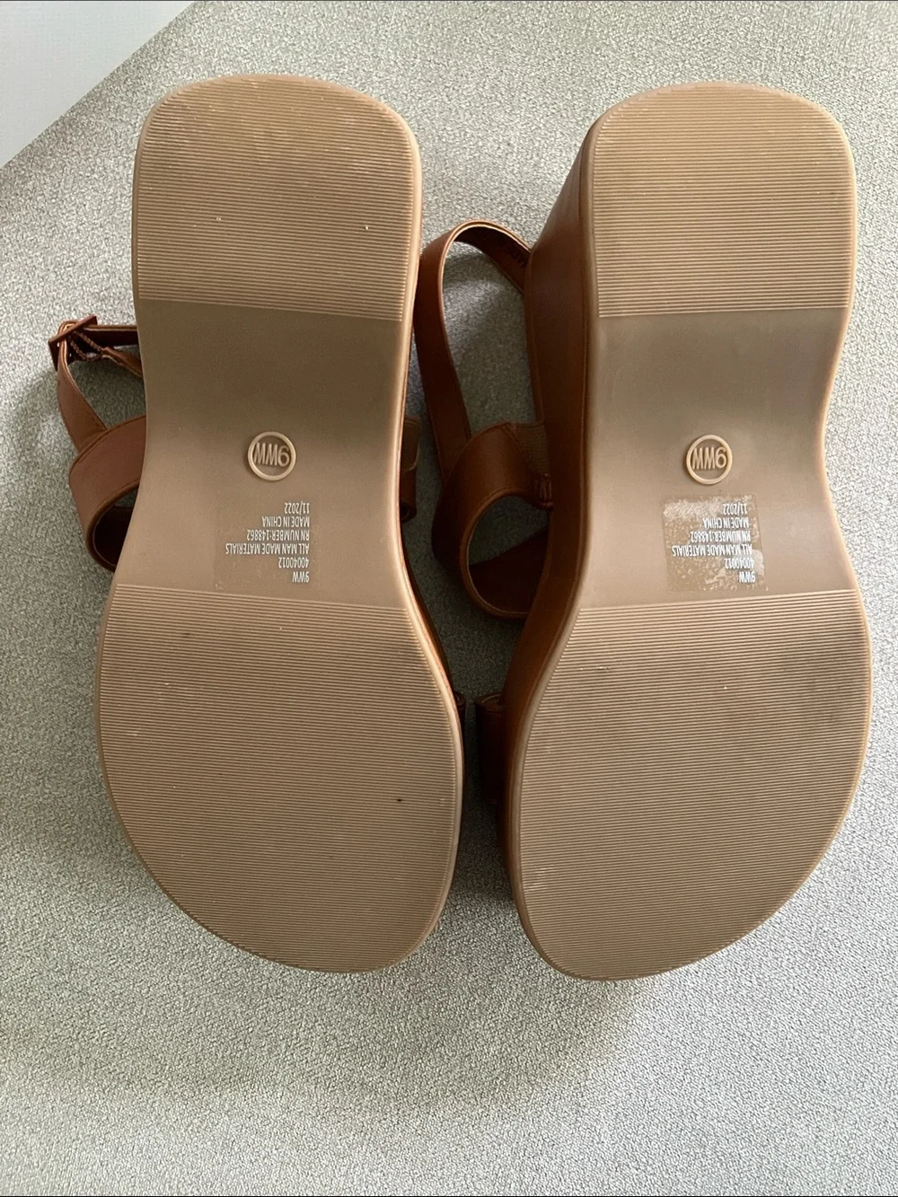torrid Tan Brown Platform Sandals with Ankle Strap